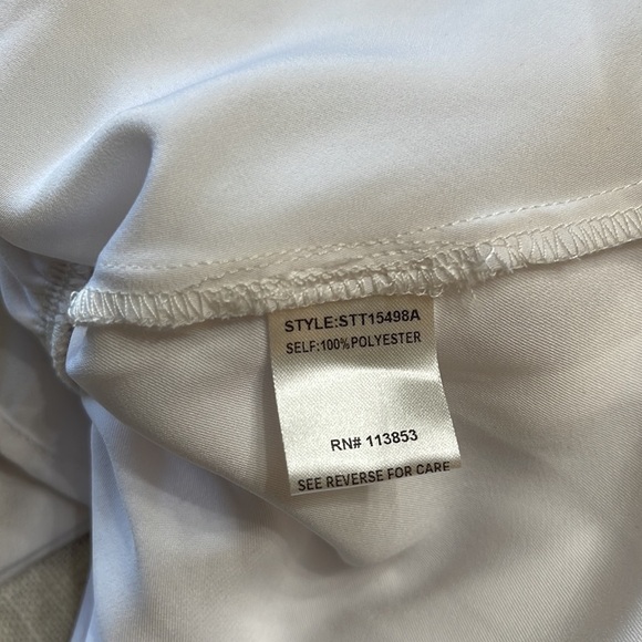 SUGAR LIPS, NWT, WHITE, OPEN BACK BLOUSE WITH GATHERED WAIST & TIE SASH. SIZE S - Picture 8 of 8